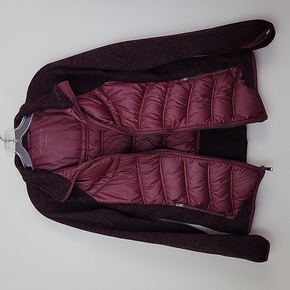 London Fog Down Quilted Sweater Jacket M